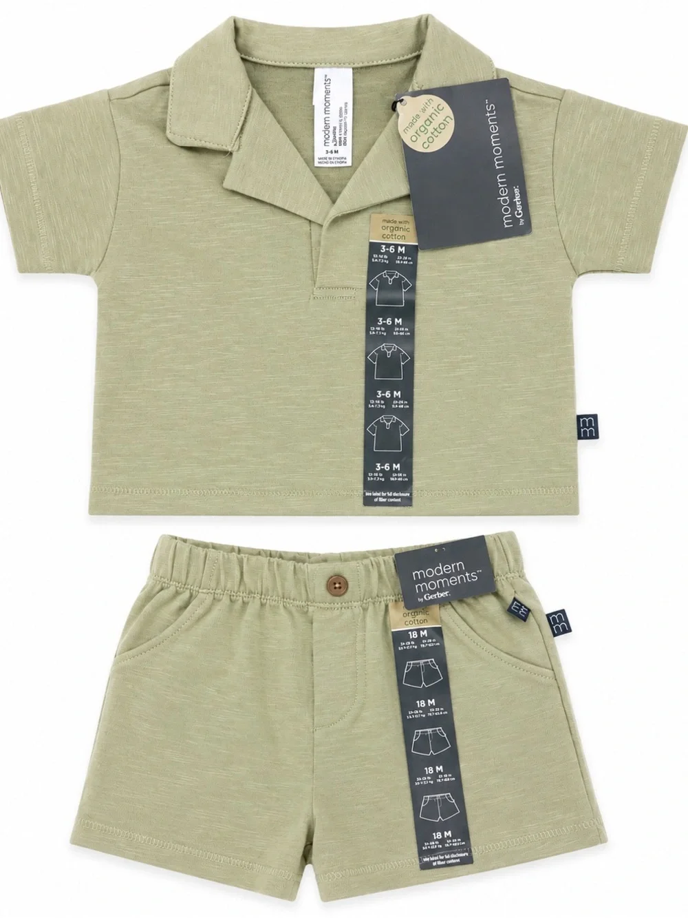 Baby Boy Clothing Bundle 4 Outfits Reebok Wonder Nation Modern Moments NWT 0-18M